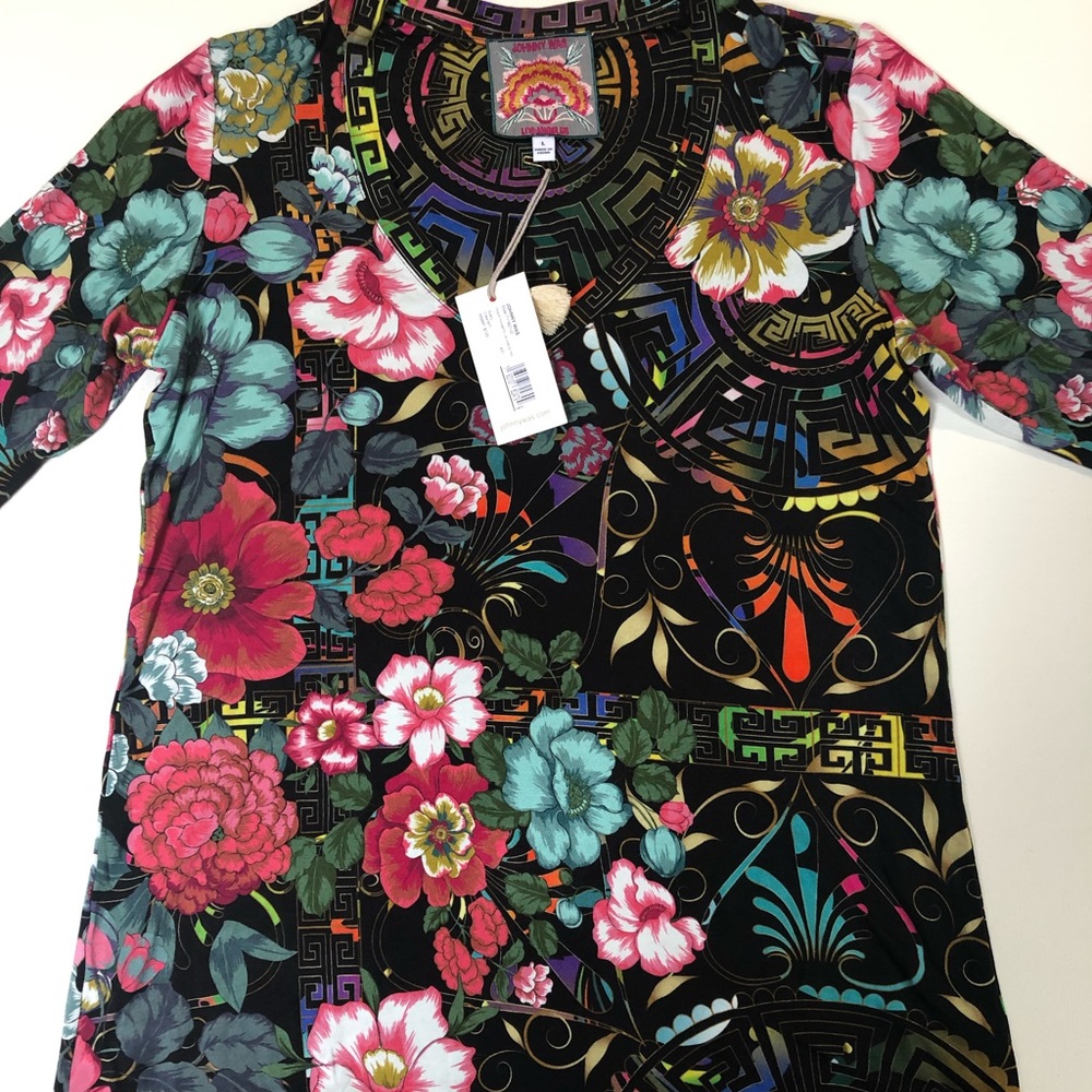 Authentic Johnny Was ‘Peace Favorite Long Sleeve V-Neck Tee’